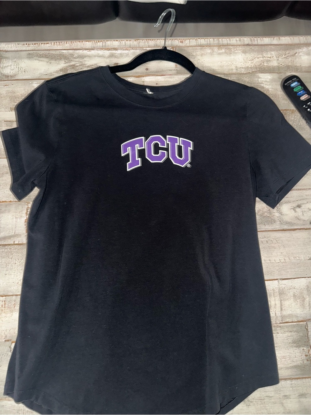 TCU Black Short-Sleeve Crewneck Lululemon Shirt